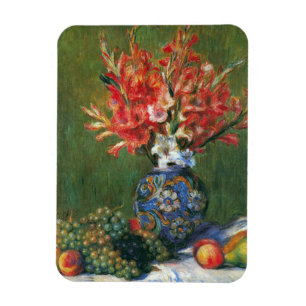 Stilleben Blumen und Früchte von Pierre Renoir Magnet