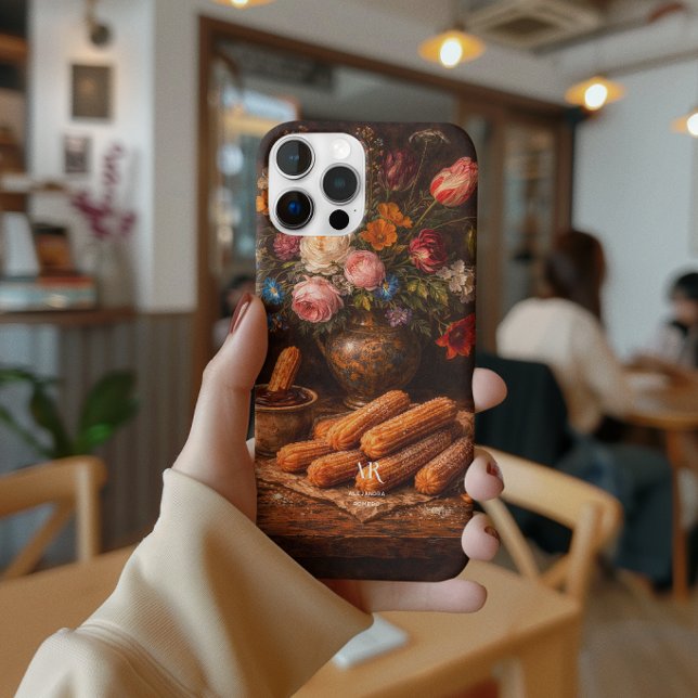 Stilleben Florale Churros | Monogramm Case-Mate iPhone Hülle (Von Creator hochgeladen)