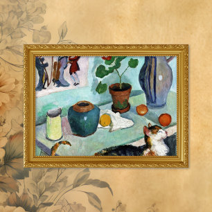 Stilleben Katze August Macke Poster