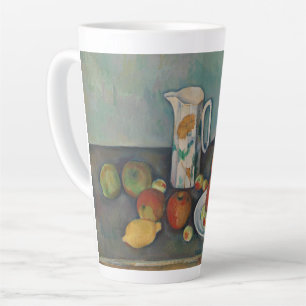Stilleben, Milchkännchen und Früchte auf einem Tis Milchtasse