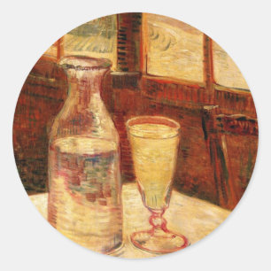 Stilleben mit Absinth von Vincent van Gogh Runder Aufkleber