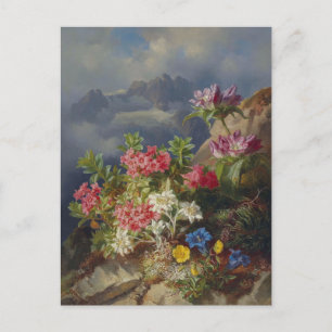 Stilleben mit Alpenblumen von Andreas Lach Postkarte