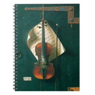 Stilleben mit alter Violine von William Michael Ha Notizblock