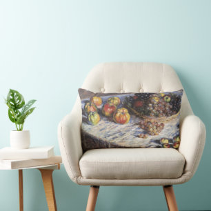 Stilleben mit Äpfeln und Trauben von Claude Monet Lendenkissen