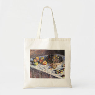 Stilleben mit Äpfeln und Trauben von Claude Monet Tragetasche