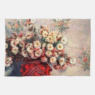 Stilleben mit Chrysanthemen von Claude Monet Geschirrtuch