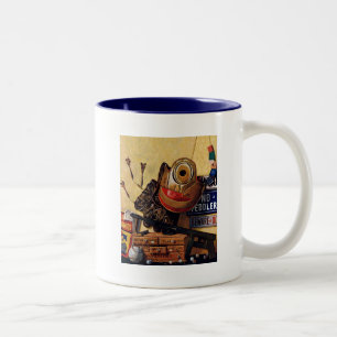 Stilleben mit Jungenspielzeug Zweifarbige Tasse