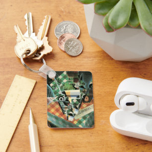 Stilleben mit karierter Tischdecke von Juan Gris Schlüsselanhänger