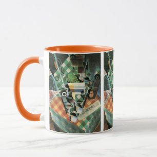 Stilleben mit karierter Tischdecke von Juan Gris Tasse
