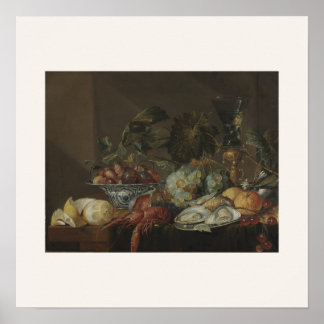 Stilleben mit Krebsen de Heem Quadratisches Poster