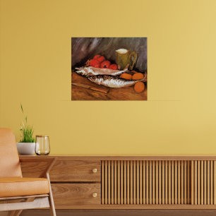 Stilleben mit Makrelen, Zitronen, Tomaten, Poster