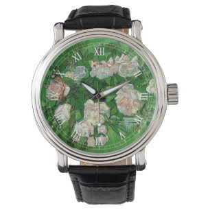 Stilleben mit rosa Rosen von Vincent van Gogh Armbanduhr