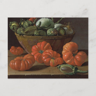 Stilleben mit Tomaten von Luis Melendez Postkarte
