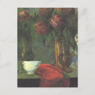Stilleben mit weißer Vase von Paul Gauguin Postkarte