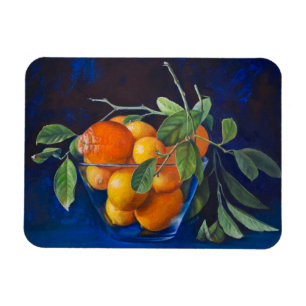Stilleben mit Zitronen und Orangenast Magnet
