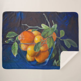 Stilleben mit Zitronen und Orangenbaumzweig Sherpadecke