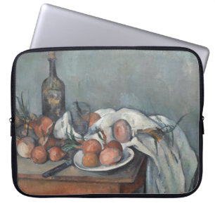Stilleben mit Zwiebeln, Ölgemälde, Paul Cezanne Laptopschutzhülle