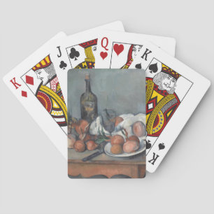 Stilleben mit Zwiebeln, Ölgemälde, Paul Cezanne Spielkarten