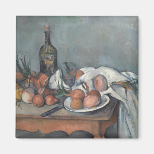 Stilleben mit Zwiebeln, Ölmalerei, Paul Cezanne Magnet