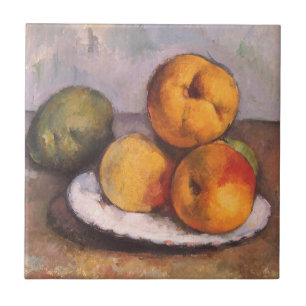 Stilleben Quitte, Äpfel, Birnen von Paul Cezanne Fliese
