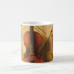 Stilleben Violine und Noten von William Harnett Tasse