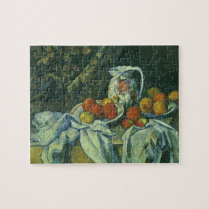Stilleben, Vorhang und Krug von Paul Cezanne Puzzle