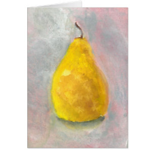 Stilleben Wasserfarben Golden Pear