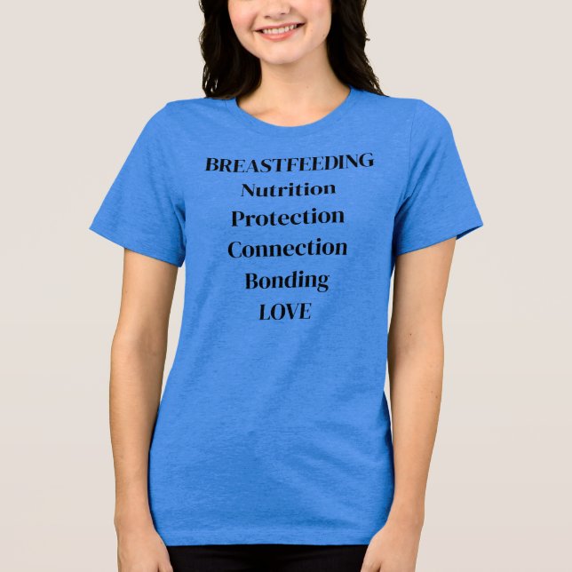 Stillen Ernährungsschutz Verbindung  Tri-Blend Shirt (Vorderseite)
