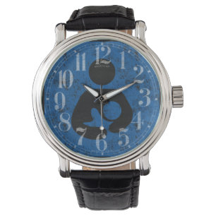 Stillen Symbol Retro Letterpress-Stil Armbanduhr