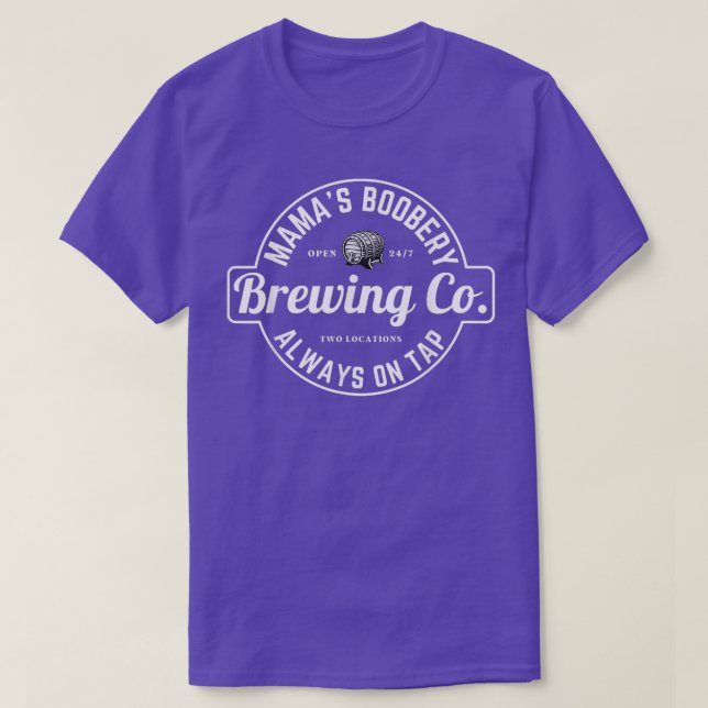 Stillende Brauerei Mamas Boobery Junge Mutter Brew T-Shirt (Design vorne)