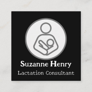 Stillende Leche Baby Quadratische Visitenkarte