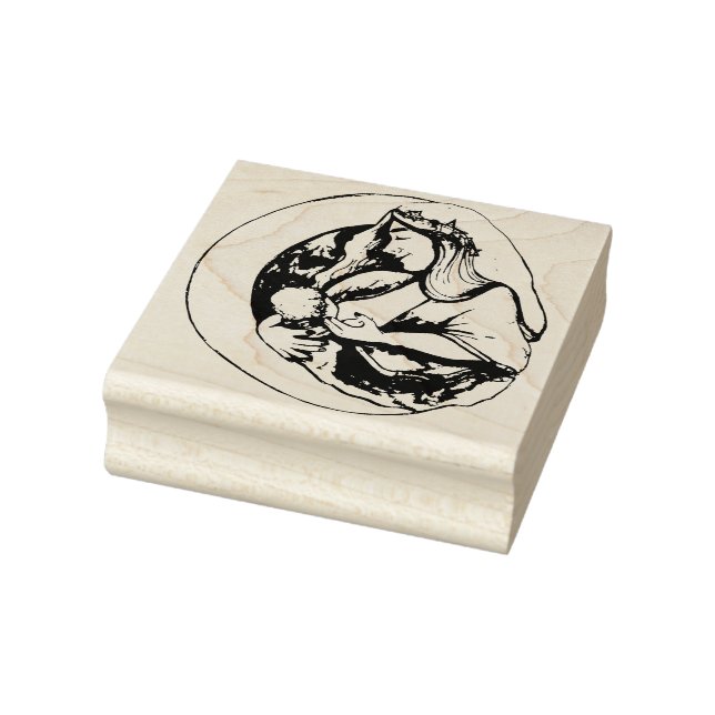 Stillende Muttergottheit Gummistempel (Stempel)