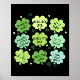 Stillende St. Patrick-Tag Stillungsberaterin Poster
