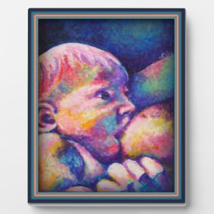 Stillendes Baby Fotoplatte