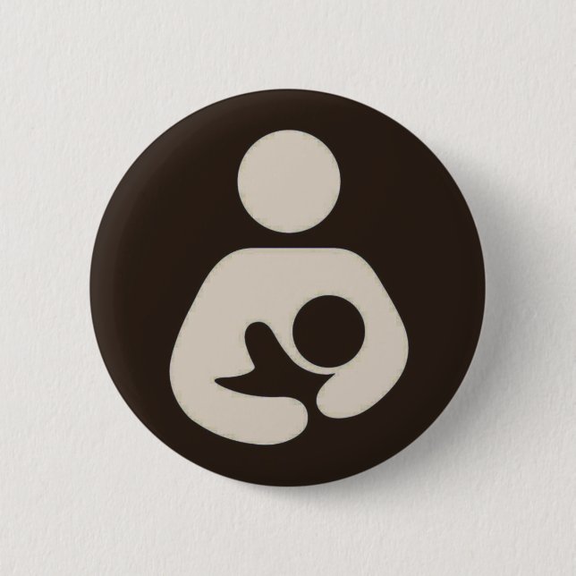 Stillendes Symbol Pinback Brown Button (Vorderseite)