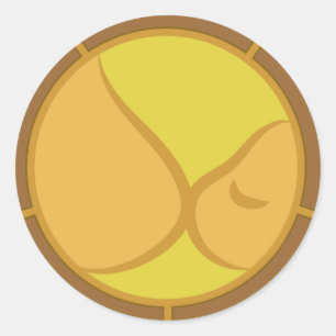 Stillendes Symbol Runder Aufkleber