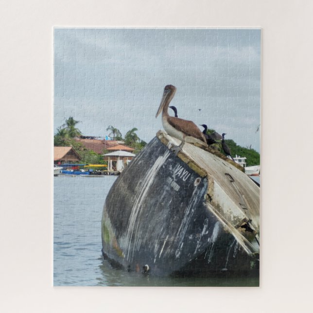 Stiller Beobachter am Rio Dulce Puzzle (Vertikal)