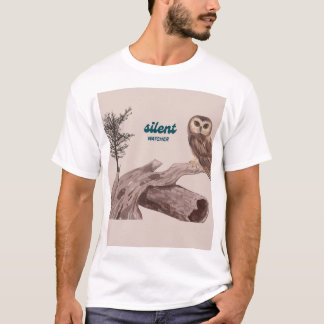 Stiller Beobachter – Ästhetische Eulen-Natur-Illus T-Shirt
