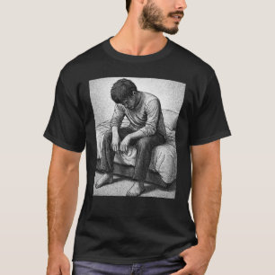 Stiller Burnout End-of-Tag-Erschöpfung Grafik T-Shirt