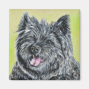 Stiller das Cairn Terrier-Gemälde Magnet