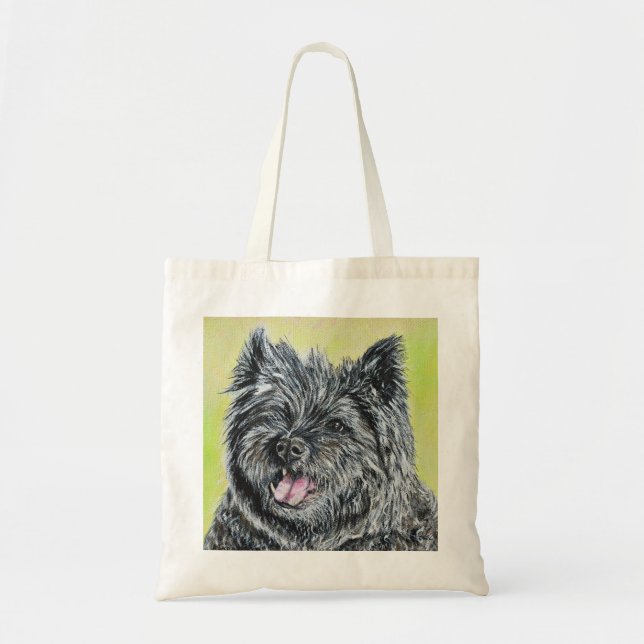 Stiller das Cairn Terrier-Gemälde Tragetasche (Vorne)