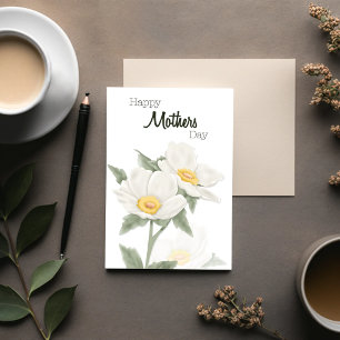 Stiller Dogwood Muttertag Grußkarte Karte