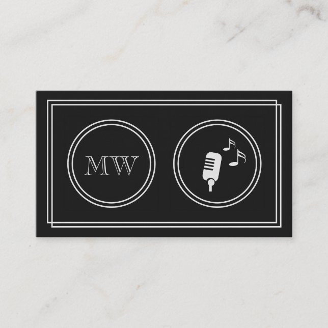 "Stiller Film-" berufliche Sänger-Geschäfts-Karten Visitenkarte (Vorderseite)