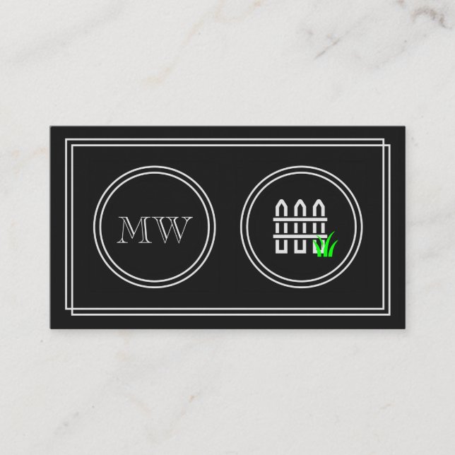 "Stiller Film-" Garten, der Visitenkarten einzäunt Visitenkarte (Vorderseite)