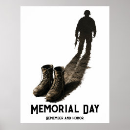 Stiller Mut – Gedenktags-Tribut Soldier Shadow Poster
