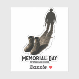 Stiller Mut – Memorial Day Hommage Soldier Shadow Aufkleber