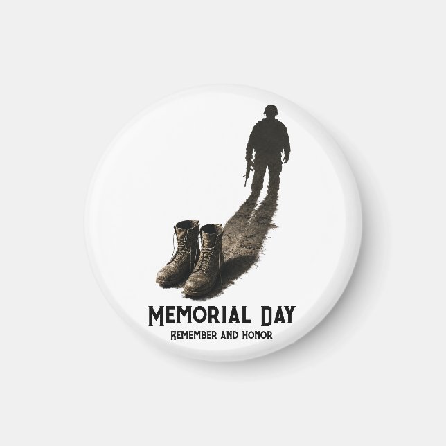 Stiller Mut – Memorial Day Hommage Soldier Shadow Magnet (Vorne)