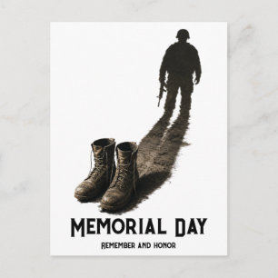 Stiller Mut – Memorial Day Hommage Soldier Shadow Postkarte