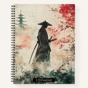 Stiller Samurai Karminroter Wald (1) Notizbuch