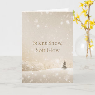 Stiller Schnee, sanfter Glanz; Minimalistische ele Karte